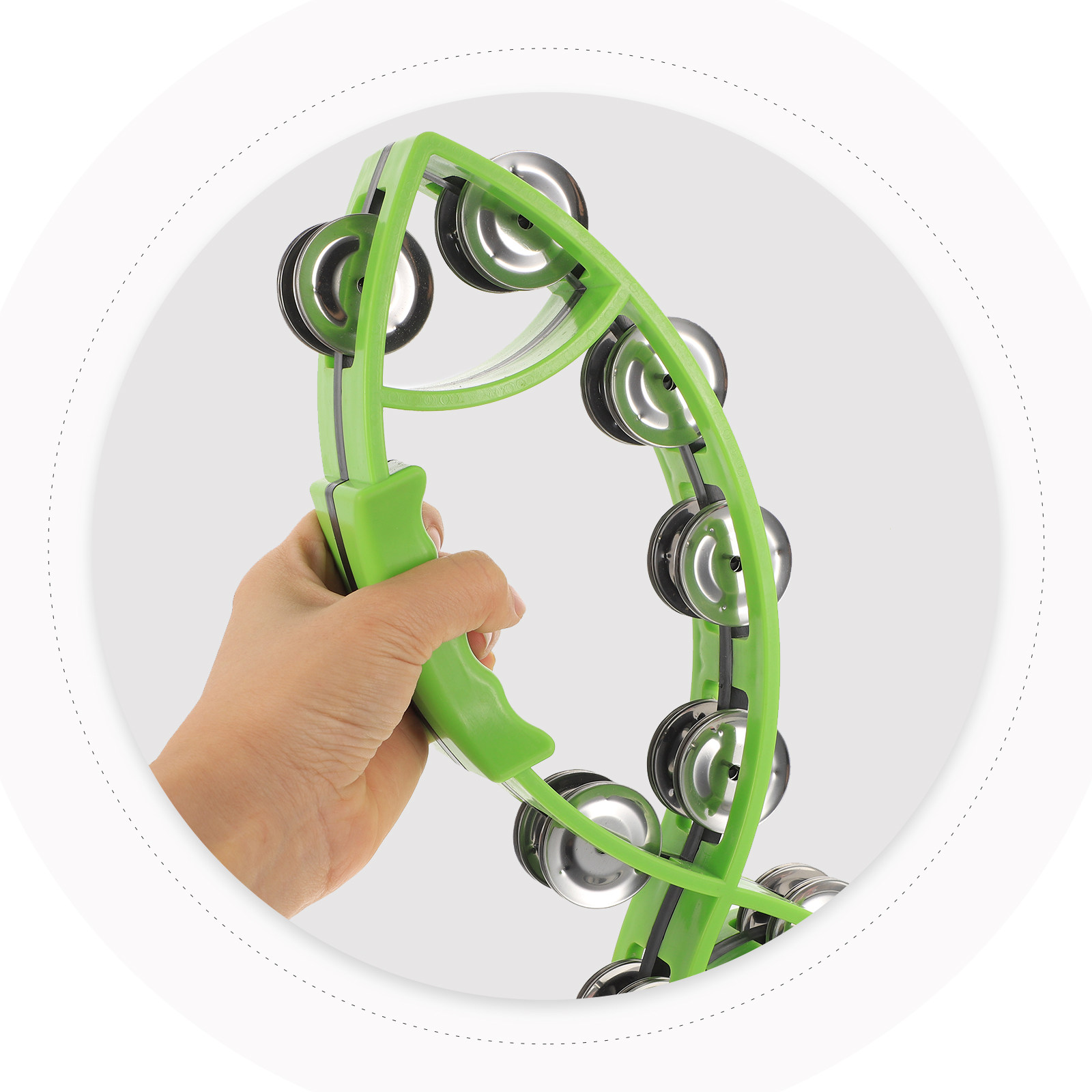Musical Instrument Tambourine - Tamburello Portatile, Strumento a Percussione con
