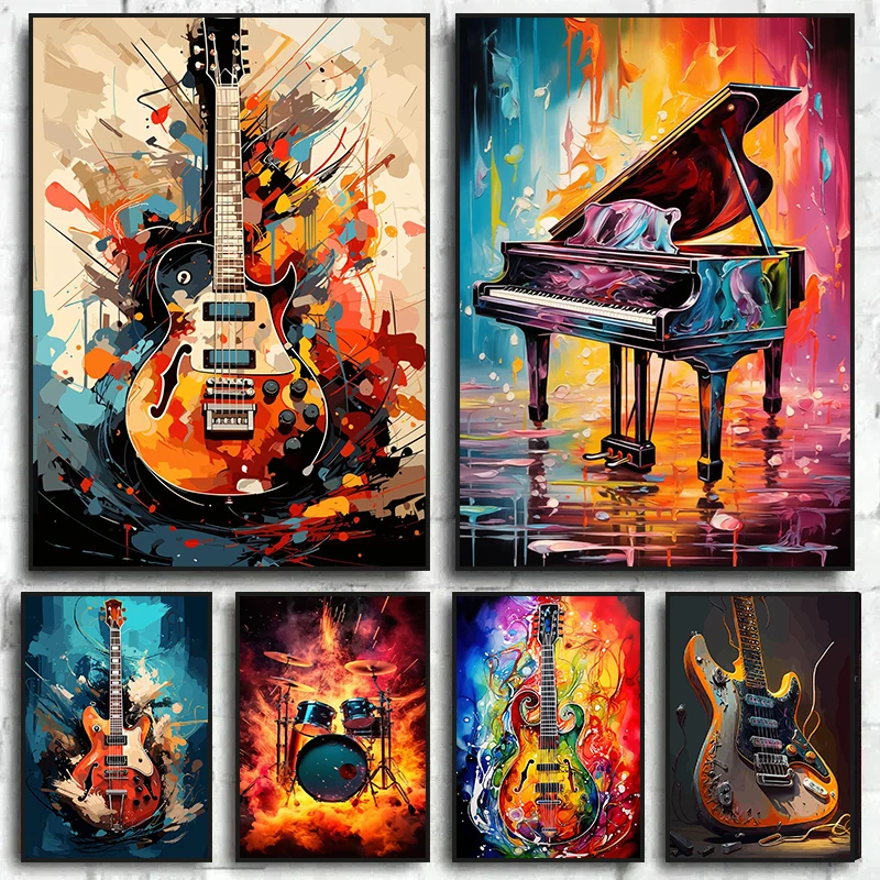 Musical Instrument Kit - Quadri su tela con strumenti musicali