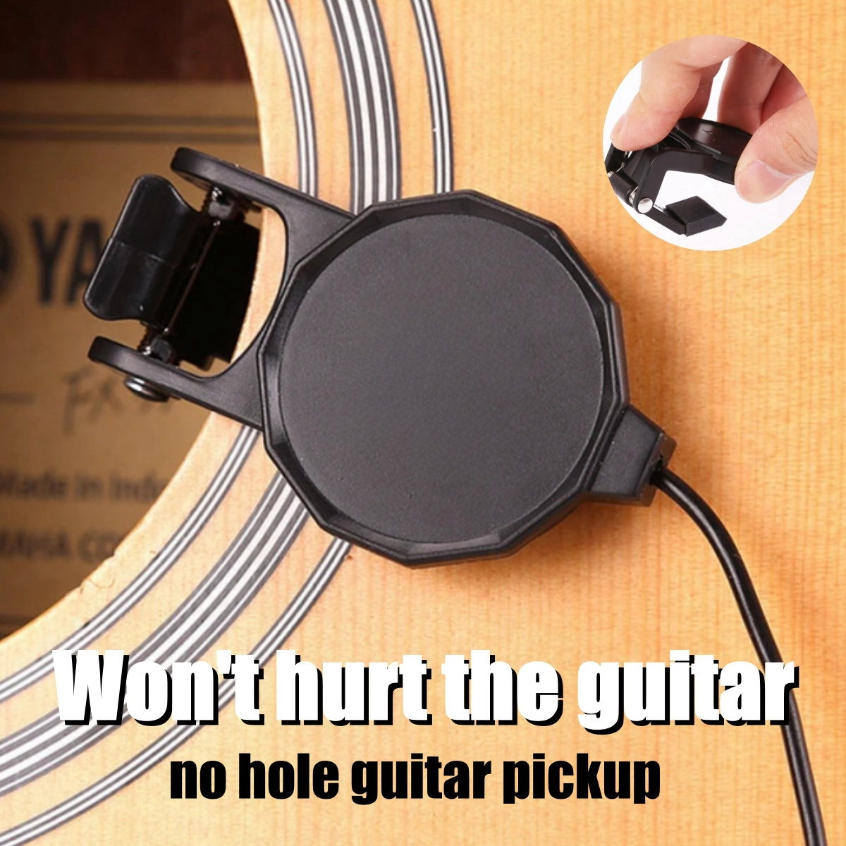 Musical Instrument Violin - Pickup jack audio con clip per