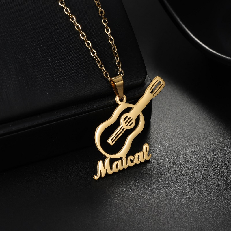 Musical Instrument With Name - Nuova Collana con Ciondolo a Forma