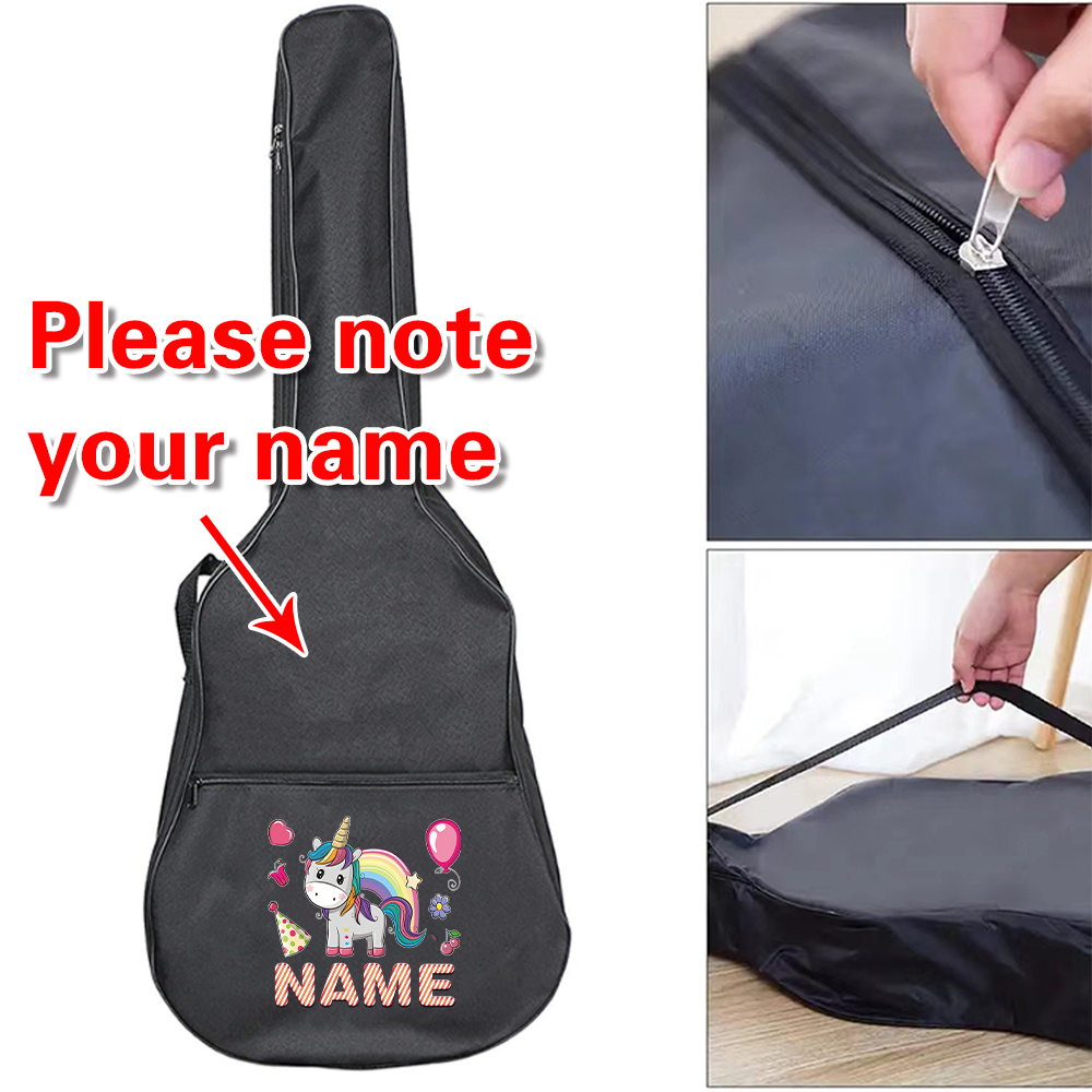 Musical Instrument With Name - Borsa per chitarra con nome personalizzato