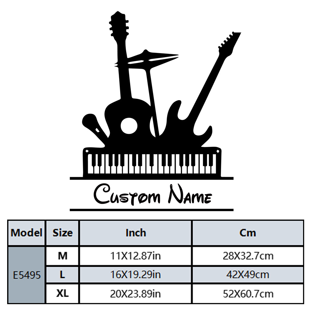 1PC Adesivo Murale in Vinile c - Musical Instrument With Name recensione e prezzo