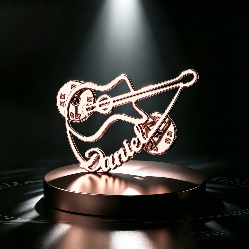 Spilla Personalizzata a Forma  - Musical Instrument With Name recensione e prezzo