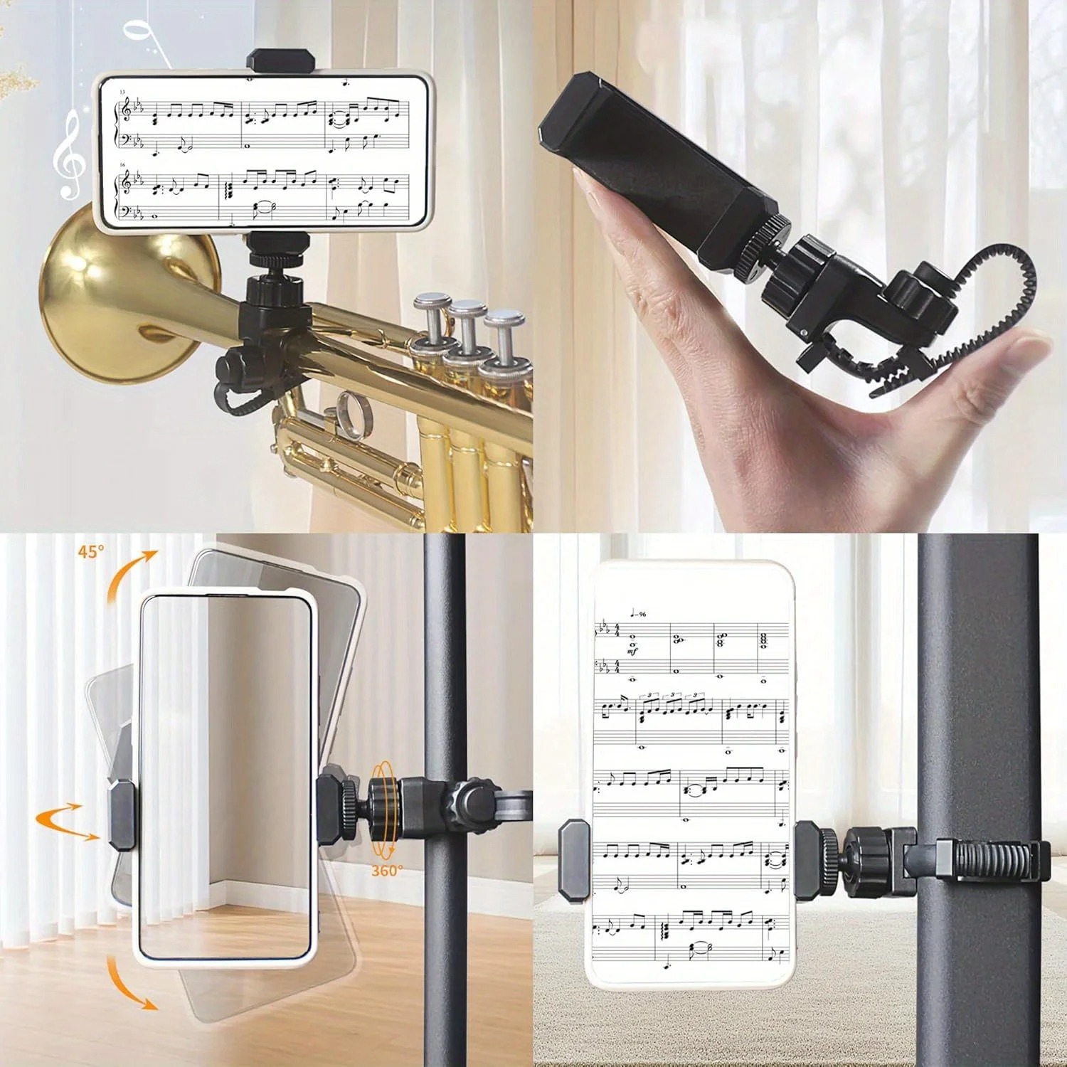 Supporto per Telefono a Clip i - Musical Instrument Trumpet recensione e prezzo