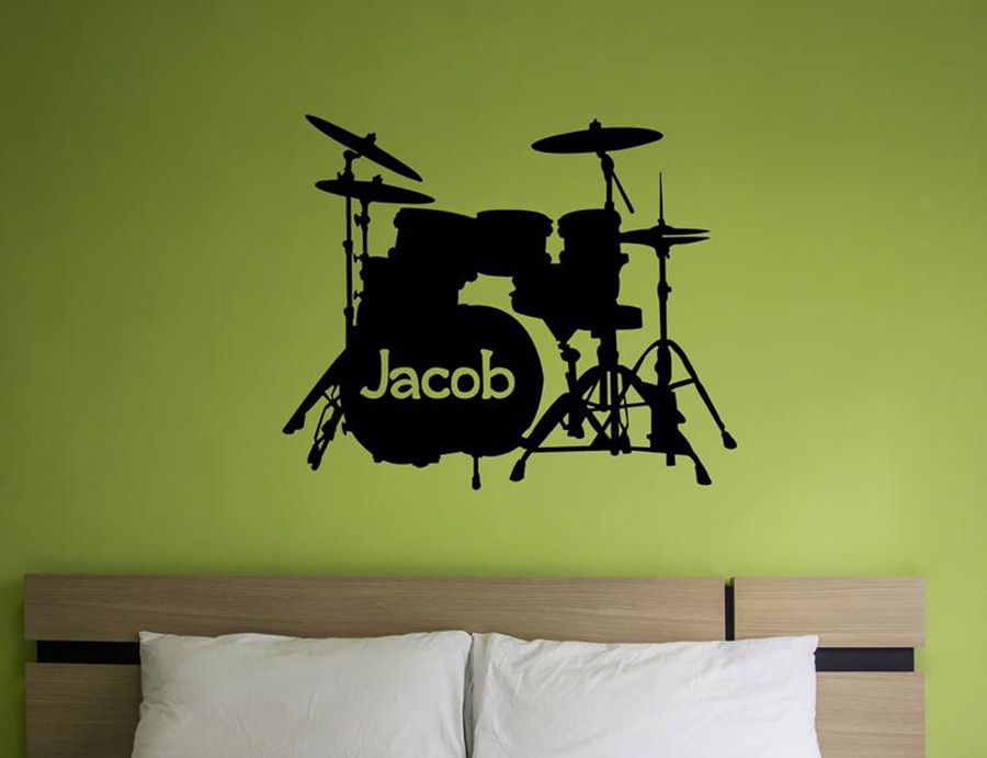 Drum Set Decalcomania Della Pa - Musical Instrument With Name recensione e prezzo