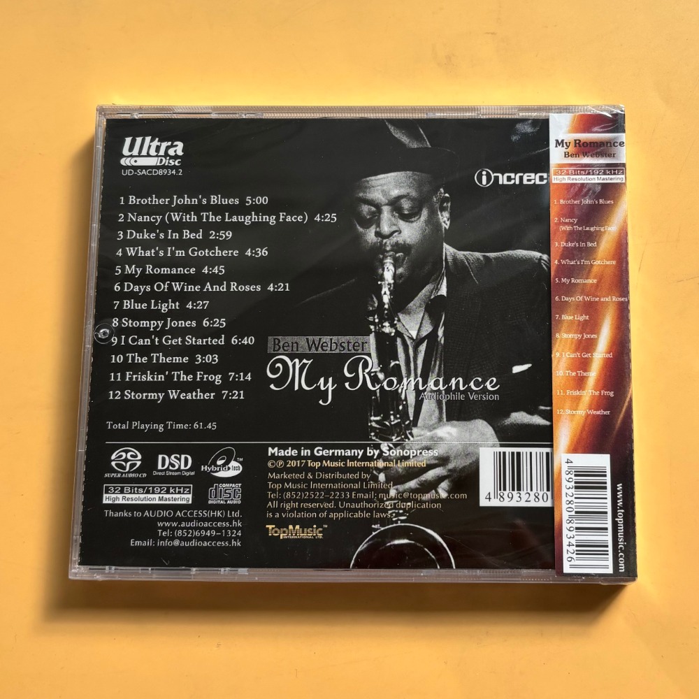 Ben Webster My Romance Jazz CD - Musical Instrument Of recensione e prezzo